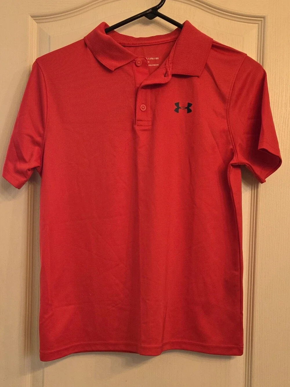 Under Armour Red Polo with Chest Logo KIDS SIZE XL